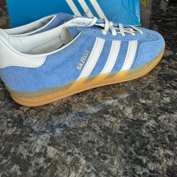 adidas gazelle silver green womens adidas Women's Originals Gazelle "Blue Fusion" Shoes